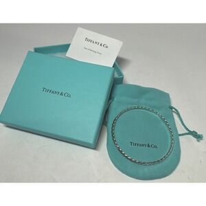 VTG Tiffany & Co. Knife Edge Twist Bangle Bracelet Silver 925 W Box & Pouch Gift